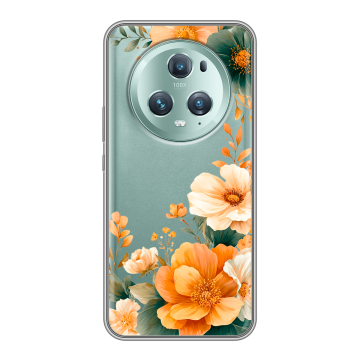 Силиконовый чехол на Huawei Honor Magic 5 Pro с принтом Цветы принт Силиконовый чехол на Huawei Honor Magic 5 Pro с принтом Цветы принт