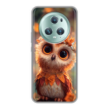 Силиконовый чехол на Huawei Honor Magic 5 Pro с принтом Милая сова