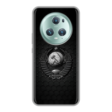 Силиконовый чехол на Huawei Honor Magic 5 Pro с принтом Герб Флаг СССР