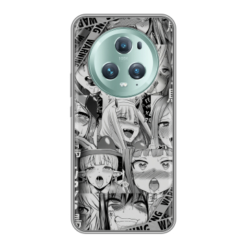 Силиконовый чехол на Huawei Honor Magic 5 Pro с принтом Ahegao Ахегао Аниме