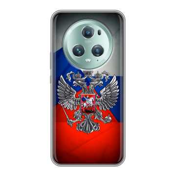 Силиконовый чехол на Huawei Honor Magic 5 Pro с принтом Флаг России