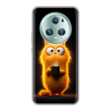 Силиконовый чехол на Huawei Honor Magic 5 Pro с принтом Смешной кот Силиконовый чехол на Huawei Honor Magic 5 Pro с принтом Смешной кот