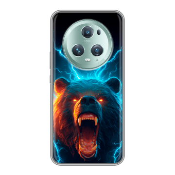Силиконовый чехол на Huawei Honor Magic 5 Pro с принтом Медведь