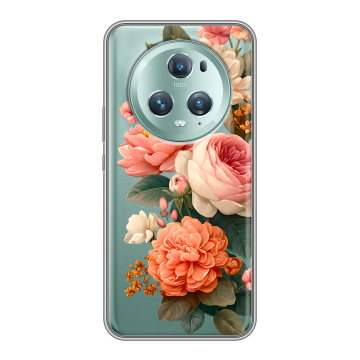 Силиконовый чехол на Huawei Honor Magic 5 Pro с принтом цветы