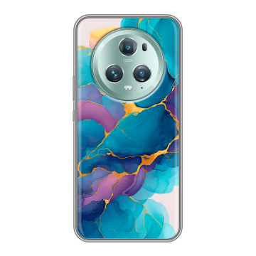 Силиконовый чехол на Huawei Honor Magic 5 Pro с принтом Мрамор блестки