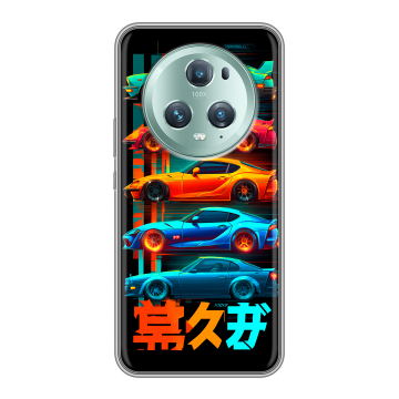 Силиконовый чехол на Huawei Honor Magic 5 Pro с принтом машины тачки