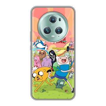 Силиконовый чехол на Huawei Honor Magic 5 Pro с принтом Adventure time Время приключений