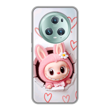 Силиконовый чехол на Huawei Honor Magic 5 Pro с принтом Labubu Лабубу