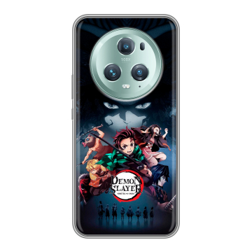 Силиконовый чехол на Huawei Honor Magic 5 Pro с принтом Demon Slayer Клинок рассекающий демонов Силиконовый чехол на Huawei Honor Magic 5 Pro с принтом Demon Slayer Клинок рассекающий демонов