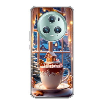Силиконовый чехол на Huawei Honor Magic 5 Pro с принтом Новый год Силиконовый чехол на Huawei Honor Magic 5 Pro с принтом Новый год