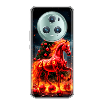 Силиконовый чехол на Huawei Honor Magic 5 Pro с принтом Новый год Силиконовый чехол на Huawei Honor Magic 5 Pro с принтом Новый год