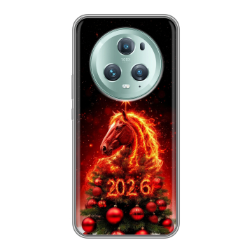 Силиконовый чехол на Huawei Honor Magic 5 Pro с принтом Новый год Силиконовый чехол на Huawei Honor Magic 5 Pro с принтом Новый год