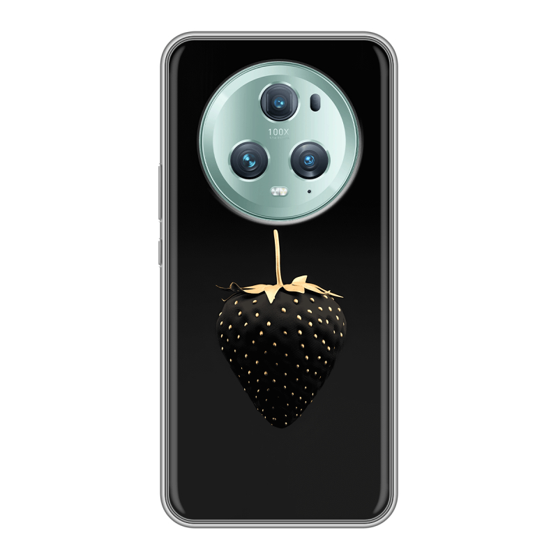 Силиконовый чехол на Huawei Honor Magic 5 Pro с принтом Черная клубника Силиконовый чехол на Huawei Honor Magic 5 Pro с принтом Черная клубника