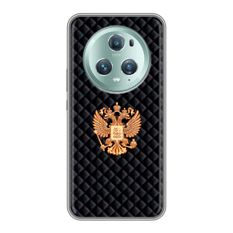Силиконовый противоударный чехол на Huawei Honor Magic 5 Pro с принтом Герб России принт Силиконовый противоударный чехол на Huawei Honor Magic 5 Pro с принтом Герб России принт