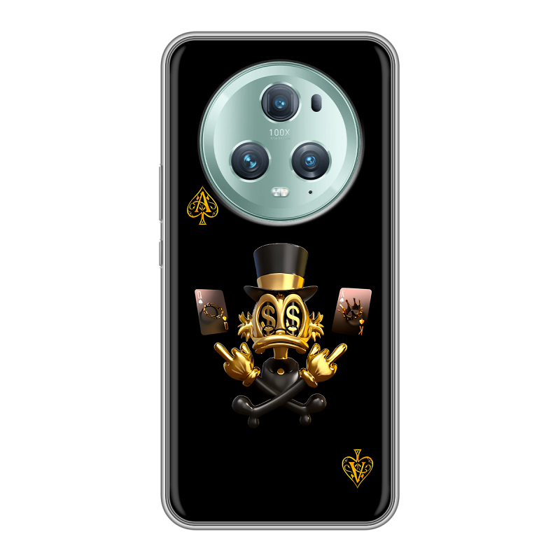 Силиконовый чехол на Huawei Honor Magic 5 Pro с принтом Золотой скрудж макдак Силиконовый чехол на Huawei Honor Magic 5 Pro с принтом Золотой скрудж макдак