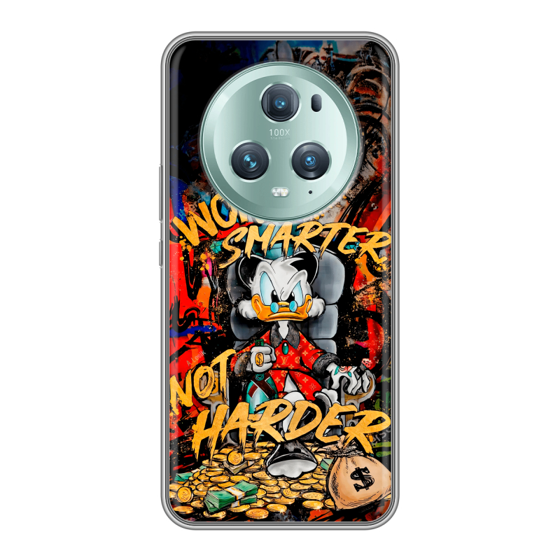 Силиконовый чехол на Huawei Honor Magic 5 Pro с принтом Дональд Дак Деньги Силиконовый чехол на Huawei Honor Magic 5 Pro с принтом Дональд Дак Деньги