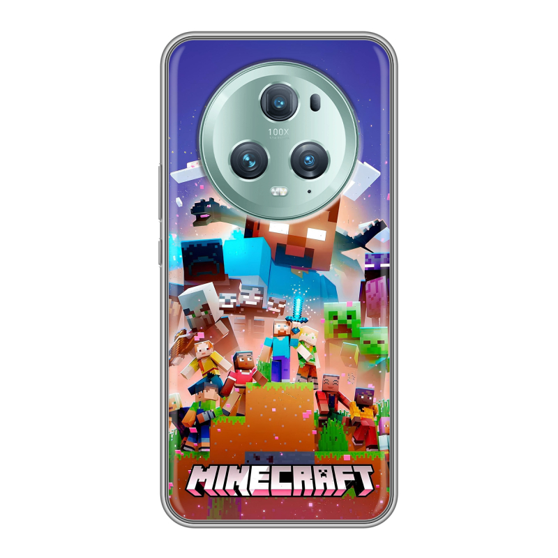 Силиконовый чехол на Huawei Honor Magic 5 Pro с принтом Майнкрафт Minecraft Силиконовый чехол на Huawei Honor Magic 5 Pro с принтом Майнкрафт Minecraft