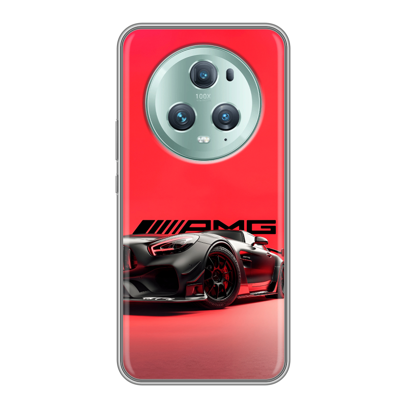 Силиконовый противоударный чехол на Huawei Honor Magic 5 Pro с принтом Мерседес Mercedes AMG Силиконовый противоударный чехол на Huawei Honor Magic 5 Pro с принтом Мерседес Mercedes AMG