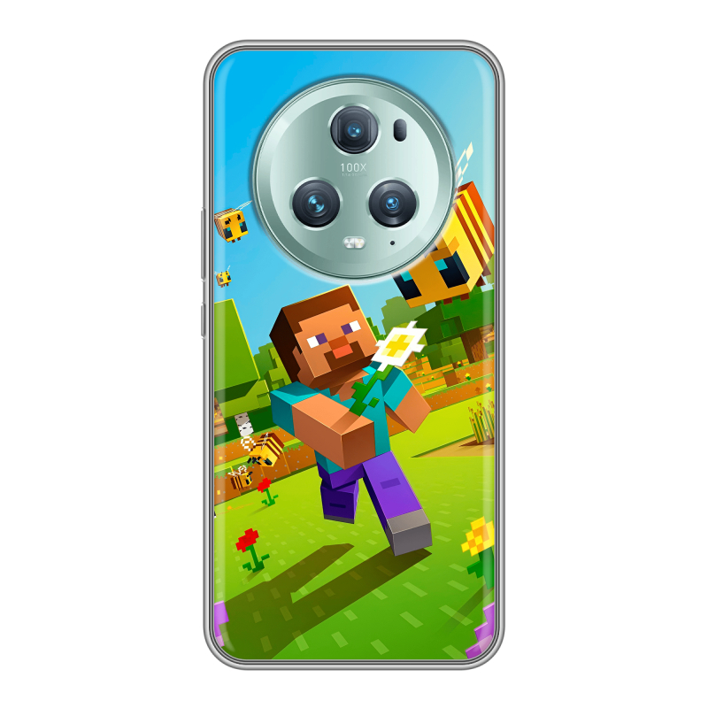 Силиконовый чехол на Huawei Honor Magic 5 Pro с принтом Майнкрафт Minecraft Силиконовый чехол на Huawei Honor Magic 5 Pro с принтом Майнкрафт Minecraft