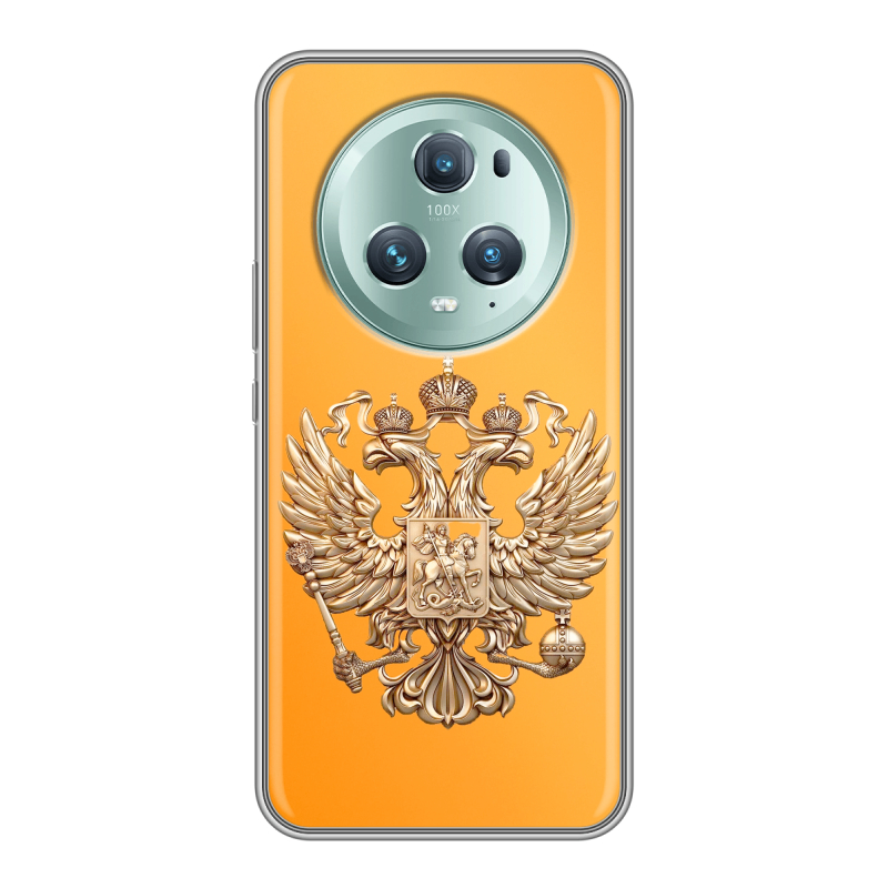 Силиконовый чехол на Huawei Honor Magic 5 Pro с принтом Герб Флаг России Силиконовый чехол на Huawei Honor Magic 5 Pro с принтом Герб Флаг России