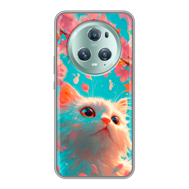 Силиконовый чехол на Huawei Honor Magic 5 Pro с принтом Красивый кот Силиконовый чехол на Huawei Honor Magic 5 Pro с принтом Красивый кот
