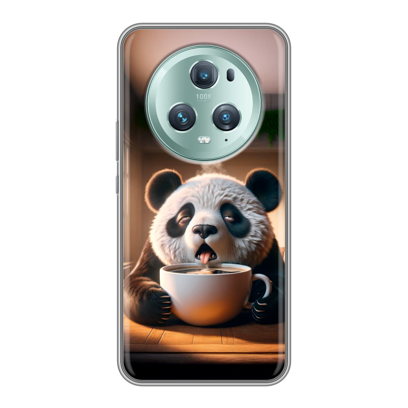 Силиконовый чехол на Huawei Honor Magic 5 Pro с принтом смешная панда Силиконовый чехол на Huawei Honor Magic 5 Pro с принтом смешная панда