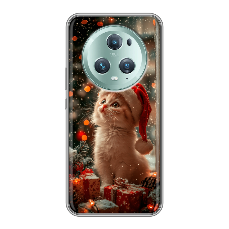 Силиконовый противоударный чехол на Huawei Honor Magic 5 Pro с принтом Новый год Силиконовый противоударный чехол на Huawei Honor Magic 5 Pro с принтом Новый год