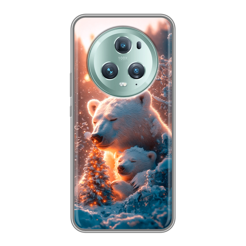 Силиконовый чехол на Huawei Honor Magic 5 Pro с принтом Новый год Силиконовый чехол на Huawei Honor Magic 5 Pro с принтом Новый год