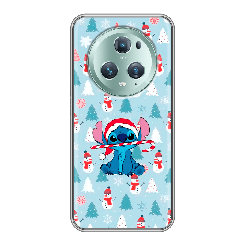 Силиконовый чехол на Huawei Honor Magic 5 Pro с принтом Стич Новый год Силиконовый чехол на Huawei Honor Magic 5 Pro с принтом Стич Новый год