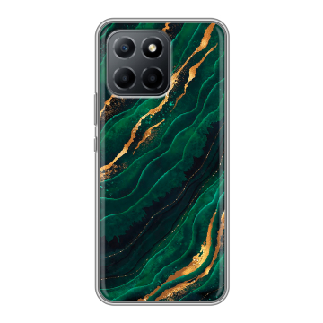 Силиконовый чехол на Huawei Honor 70 Lite 5G с принтом Мрамор зеленое золото Силиконовый чехол на Huawei Honor 70 Lite 5G с принтом Мрамор зеленое золото