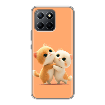 Силиконовый чехол на Huawei Honor 70 Lite 5G с принтом Милые котики Силиконовый чехол на Huawei Honor 70 Lite 5G с принтом Милые котики