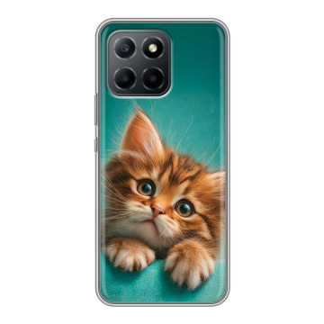 Силиконовый чехол на Huawei Honor 70 Lite 5G с принтом котенок