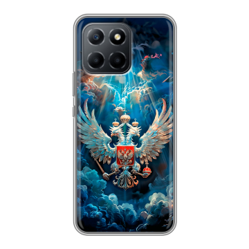 Силиконовый чехол на Huawei Honor 70 Lite 5G с принтом Герб флаг России
