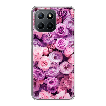 Силиконовый чехол на Huawei Honor 70 Lite 5G с принтом лавандовые розы