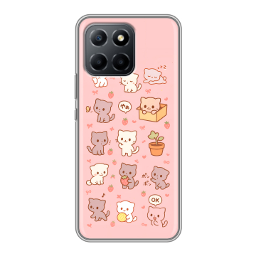 Силиконовый чехол на Huawei Honor 70 Lite 5G с принтом Hello Kitty Хелоу Кити
