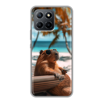Силиконовый чехол на Huawei Honor 70 Lite 5G с принтом Капибара