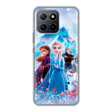 Силиконовый чехол на Huawei Honor 70 Lite 5G с принтом Холодное сердце Frozen