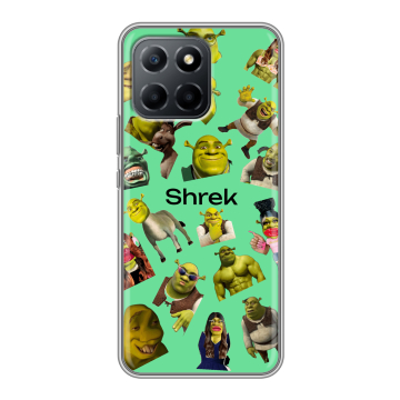 Силиконовый чехол на Huawei Honor 70 Lite 5G с принтом Шрек Shrek