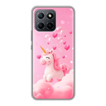Силиконовый чехол на Huawei Honor 70 Lite 5G с принтом Единорог