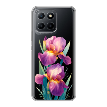 Силиконовый чехол на Huawei Honor 70 Lite 5G с принтом Цветы орхидеи