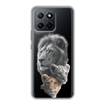 Силиконовый чехол на Huawei Honor 70 Lite 5G с принтом Львы