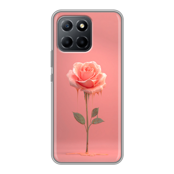 Силиконовый чехол на Huawei Honor 70 Lite 5G с принтом Розовая роза