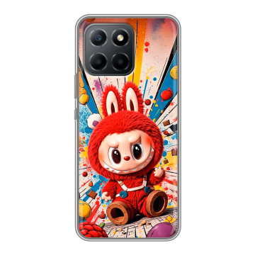 Силиконовый чехол на Huawei Honor 70 Lite 5G с принтом Labubu Лабубу