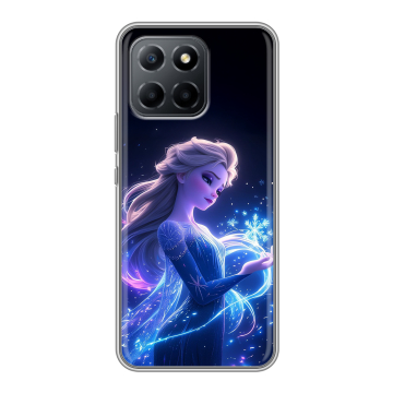 Силиконовый чехол на Huawei Honor 70 Lite 5G с принтом Холодное сердце Frozen