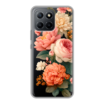 Силиконовый чехол на Huawei Honor 70 Lite 5G с принтом цветы Силиконовый чехол на Huawei Honor 70 Lite 5G с принтом цветы