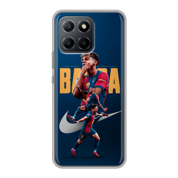 Силиконовый чехол на Huawei Honor 70 Lite 5G с принтом Барселона Barca Yamal 
