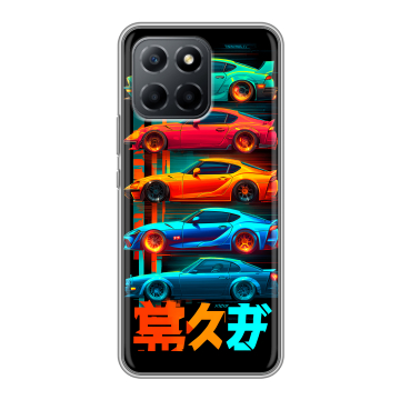 Силиконовый чехол на Huawei Honor 70 Lite 5G с принтом машины тачки Силиконовый чехол на Huawei Honor 70 Lite 5G с принтом машины тачки