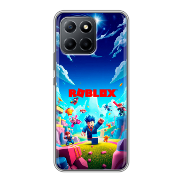 Силиконовый чехол на Huawei Honor 70 Lite 5G с принтом Roblox Роблокс