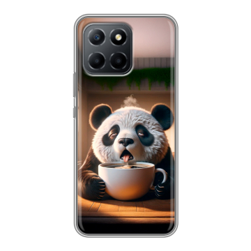 Силиконовый чехол на Huawei Honor 70 Lite 5G с принтом смешная панда