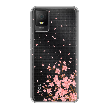 Силиконовый чехол на TCL 403 с принтом Ветка сакуры Силиконовый чехол на TCL 403 с принтом Ветка сакуры
